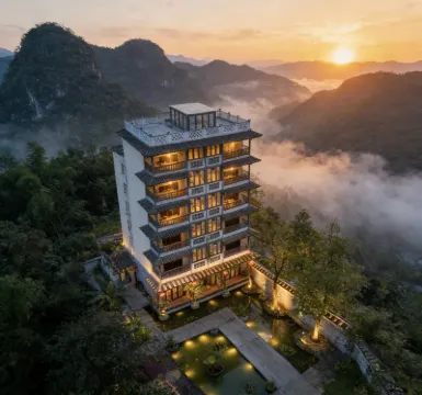 Qinghui Villa โรงแรมใกล้วิวแม่น้ําหยูหลง