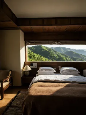 A cost-effective homestay where you can lie in bed and gaze at the Siguniang Mountain