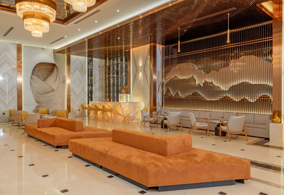 파나마 나트랑 호텔의 오션뷰 객실 침대