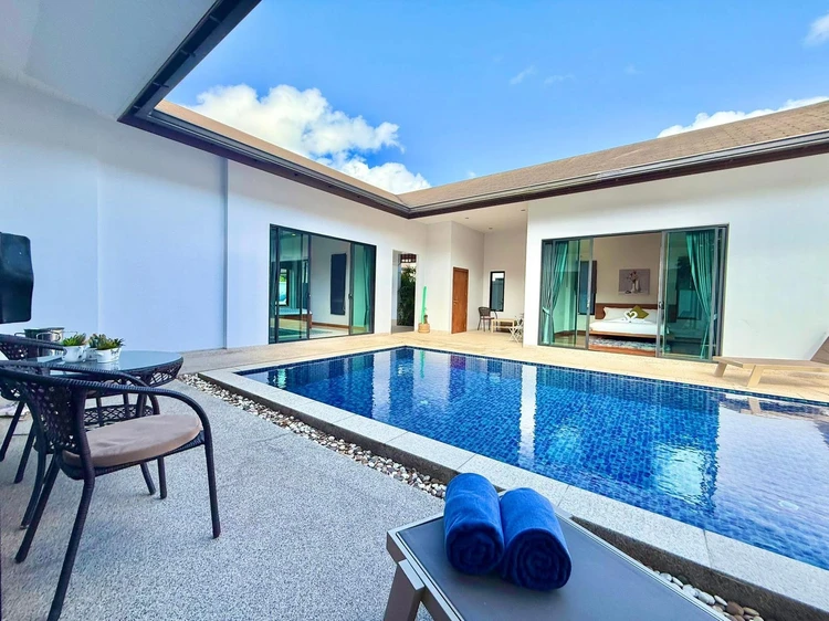 รูปภาพของวิลล่าสระว่ายน้ำส่วนตัวแสนสบายใกล้สนามกอล์ฟลากูน่าบีช