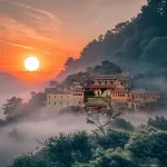 qing shui yan hot spring resort - con vista montagne