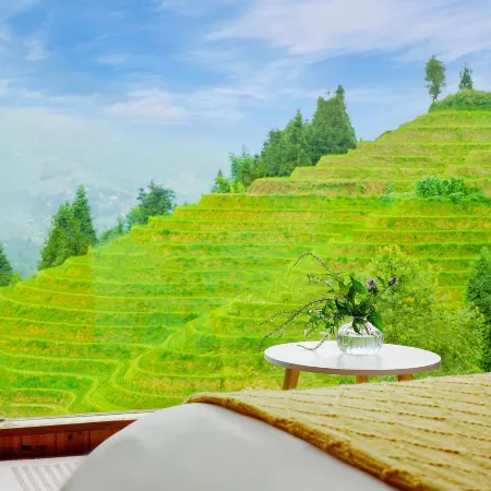 Yuelai Courtyard Hotel (Longsheng Longji Terrace Observation Deck) Отели в г. Луншэн