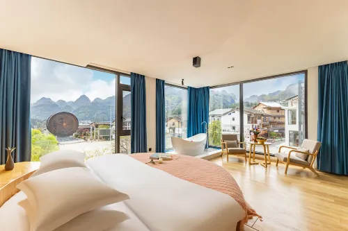 Floating clouds mountain luxury