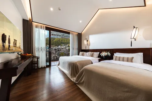Fenghuang Ancient City · Jiangshang Xingmian Haven | 180° View Aesthetic Stay (Nanhua Bridge) - gimnasio