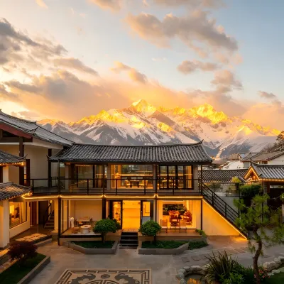 Lixiaman·Juangui| Romantic 360º Sunrise over Golden Mountain Resort Courtyard (Baisha Ancient Town) Hotels near Jade Water Village