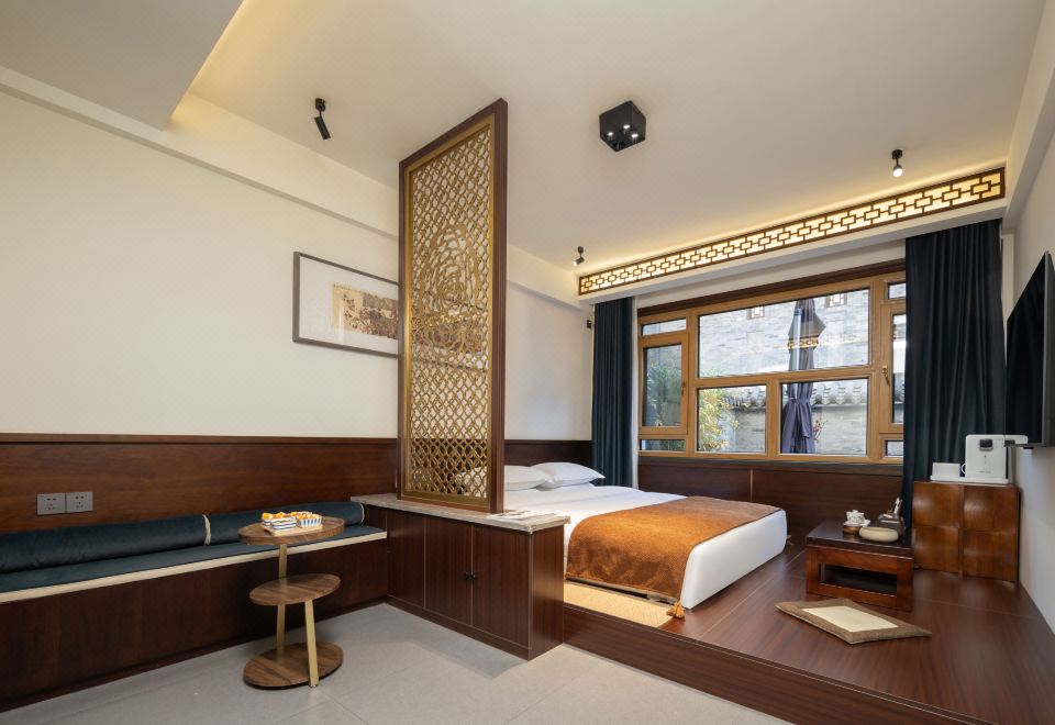 중국 전통 사합원 스타일의 Lao Chenggen Courtyard Homestay 내부 중정 이미지