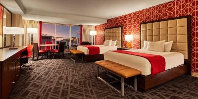 リゾートステューディオスイート クイーンベッド2台 ハイローラービュー バリーズ ラスベガス ホテル&カジノの写真