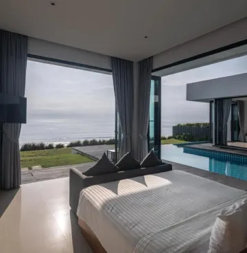 พูลวิลลาริมชายหาดแบบสามห้องนอน