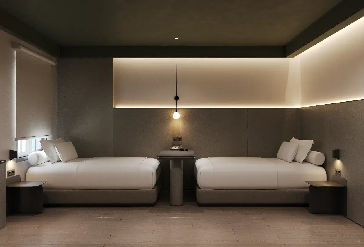 Twin Room With City View