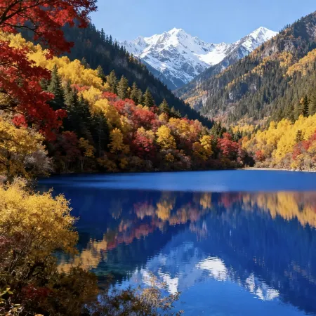 Jiuzhaigou · Mistshroud Mountains & Sunset Glow Snowscape · Sukoon Village