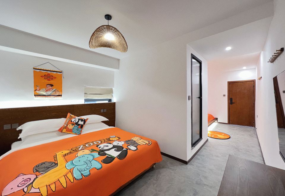 [무예 산쥐 호텔의 다다미 스타일 객실 내부]