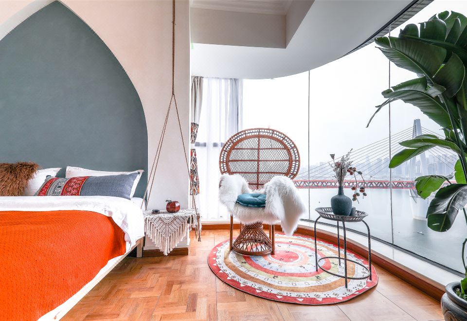 Nuanyu Riverview Homestay에서 바라본 야경 전망