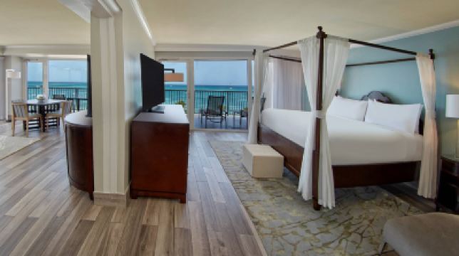 One-Bedroom Larger Suite With 1 King Bed, Sofa Bed, Oceanfront Aruba Marriott Resort & Stellaris Casino Photo