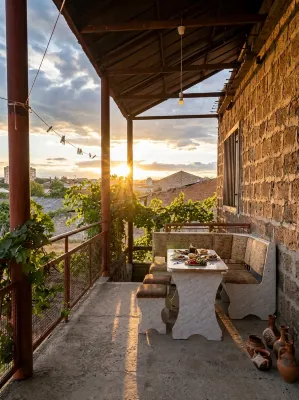 Chinese home - vue sur la montagne