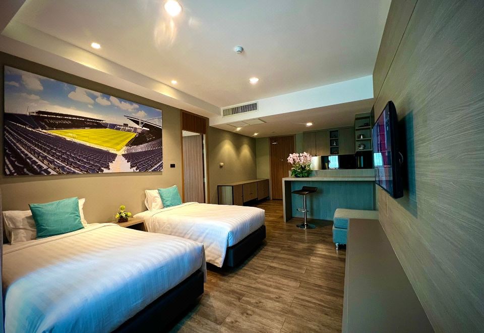 X2 바이브 부리람 호텔의 객실 발코니에서 본 전망