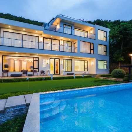 June Bay. sea and sunr i se Golf Pool Seaview Villa (Zhujiajian Nansha Store)