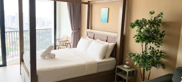 2BR Seaview SunriseBalcony LongStay The Landmark36 탄중 붕가 호텔