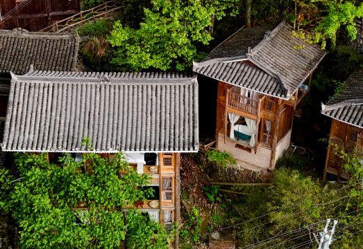 우동묘채의 시냇가 풍경