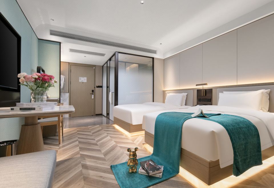 고성 해자 근처의 샹양 풍경