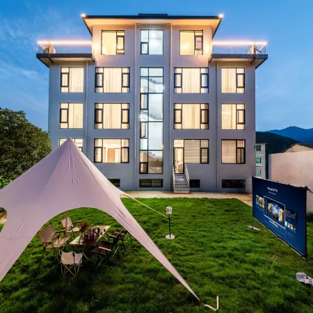 Anji Home, Outside Home, Private Soup, Skiing, Forest Oxygen Bar, Parent-Child Vacation Homestay