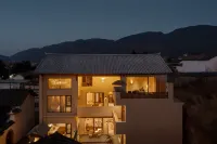 rivers and autumn hotel