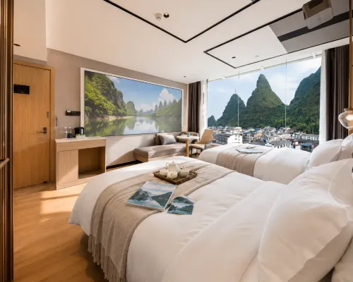 Meijie Liwu Hotel (Li Jiang Branch, West Street, Yangshuo, Guilin) Kamar Photos
