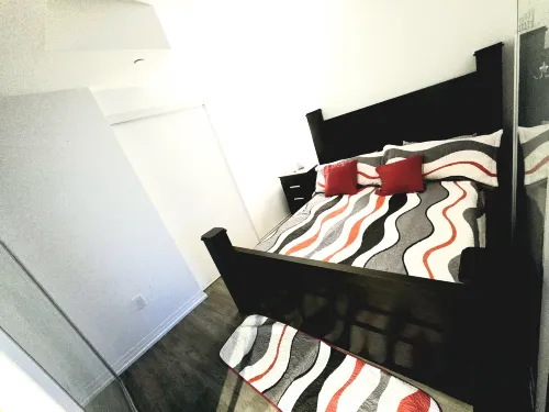 Stylish Luxe Apartment one bedroom with couch.