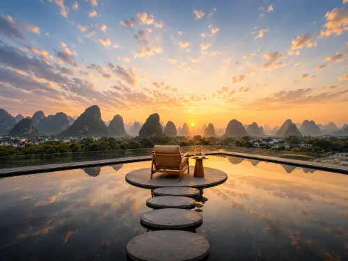Yangshuo·JUE | AWAKENING • Viewing Guilin Landscape • Garden Pool • Resort Mansion