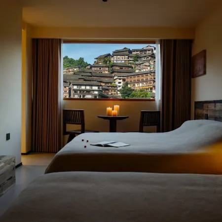 Ting Gulou - Village Sunset Frame Villa (Xijiang Qianhu Miao Village Observation Deck)