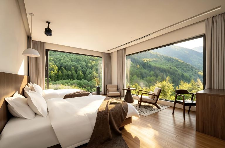 Ten miles of mountains and rivers light luxury B&B (Siguniang Mountain)