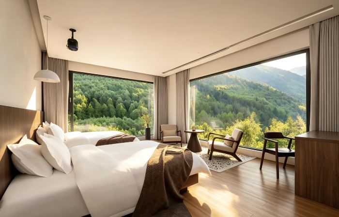 Ten miles of mountains and rivers light luxury B&B (Siguniang Mountain)