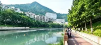 gǔlìn lán tíng · huāyuánjiǔdiàn - vue sur la montagne