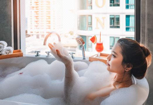 조식 뷔페 및 식사