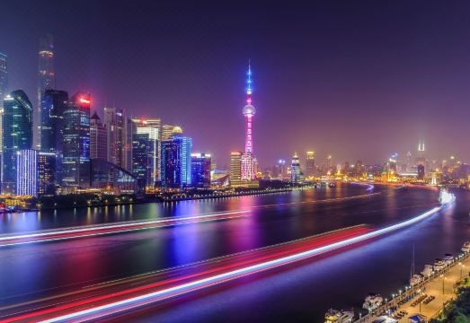 상하이 야경 전경