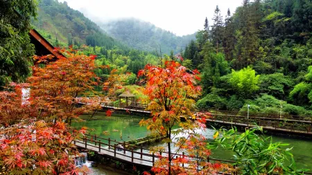 Yingjing, Ya'an. ink painting. Hot Spring Valley, Huaxi District Отели рядом с достопримечательностью «Yunfeng Temple»