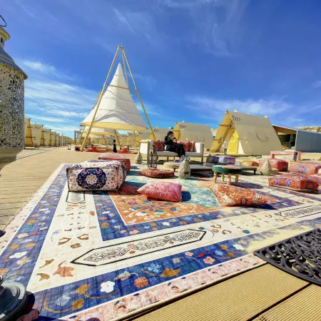 Lonely space desert glamping hotel