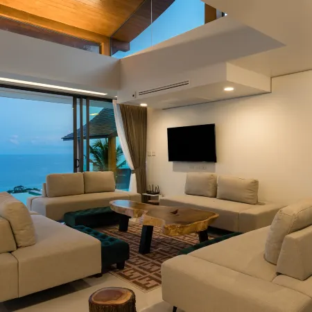 Samui Privacy Modern Luxury Seaview Natural Rainforest Infinity Pool Villa
