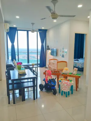 Walk 3min Legoland 8pax Lakeview 2BR D'Pristine Hotel di Iskandar Puteri