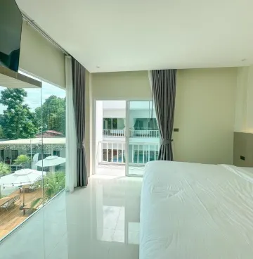 ห้องเตียงคู่หรือเตียงเดียวพร้อมวิวทะเล