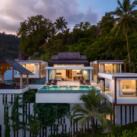 Samui Privacy Modern Luxury Seaview Natural Rainforest Infinity Pool Villa