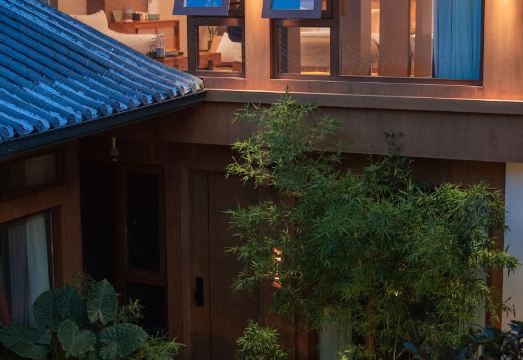 리장 고성 쑤인탕 중국식 여관의 외부 전경