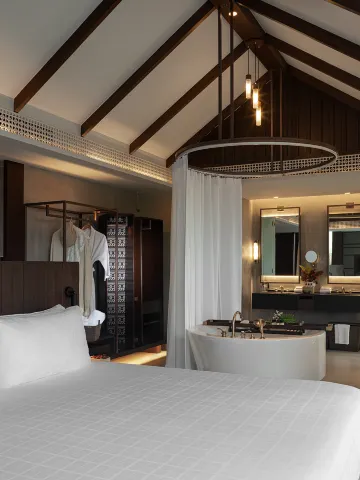 วิลล่าสระว่ายน้ำ 1 ห้องนอนพร้อมทางเข้าชายหาด