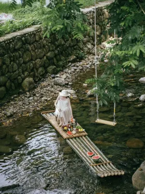 Qing ink Tea Garden pleasant color designer air infinity pool mountain luxury beauty night 장룡백포(장룽바이푸) 주변 호텔