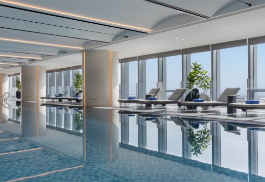 크라운 플라자에서 바라본 타이저우 시내 전망 또는 호텔 근처 거리 풍경