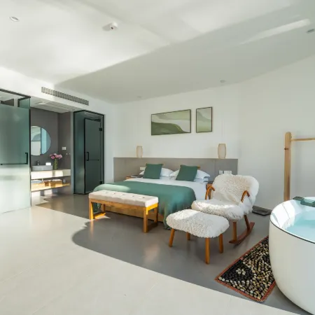 On the side of clear water, sunrise on the sea, waterfront and sea view vacation accommodation