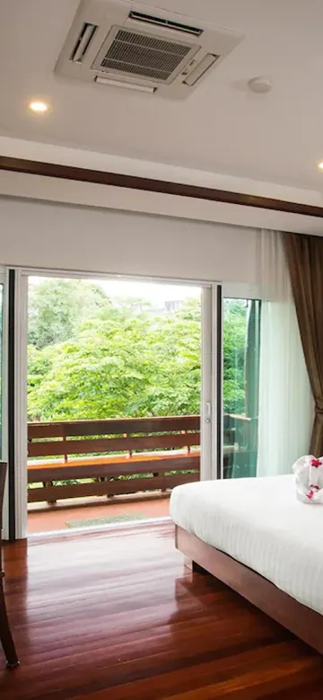 ห้องเรือนไม้ดีลักซ์เตียงใหญ่