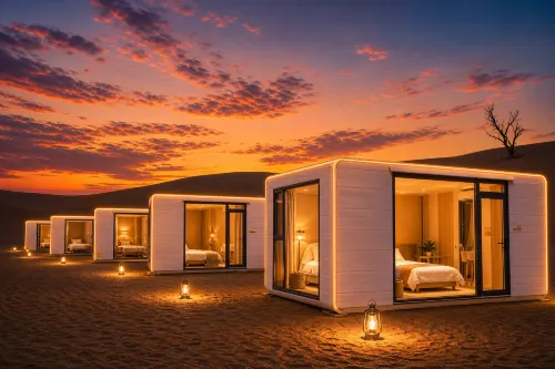 Zhongwei Shapotou District Moonlight Baohe Xingxing Desert Camping Base - romantici