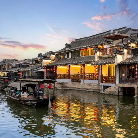 Zhenshui Courtyard · 180° River-View · Designer's Aesthetic | Panoramic Resort Guesthouse (Xitang) Отели в г. Цзяшань