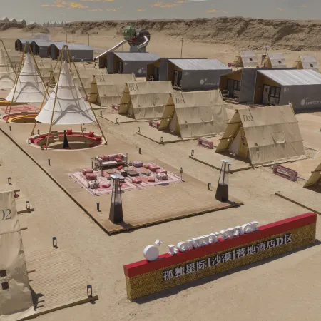 Lonely space desert glamping hotel