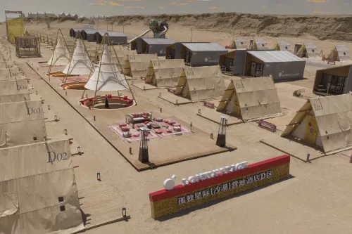 Lonely space desert glamping hotel